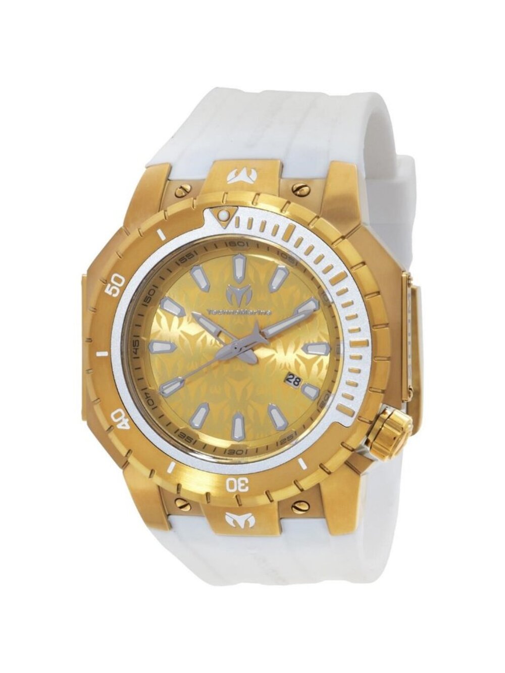 NWT Technomarine Manta Quartz Gold Dial Men's Watch